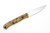 Lishen Knives - Little Fowl - 2.8" AEB-L Flat Grind Fixed Blade W/ Spalted Curly Maple W/ Black Pins Handle