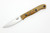 Lishen Knives - Little Fowl - 2.8" AEB-L Flat Grind Fixed Blade W/ Spalted Curly Maple W/ Black Pins Handle