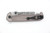 Half Face Blades - Disaster Folder - Polished Multilayered Acid Etched S45VN Blade, Anodized Grey Handle, Grey Nitride Frame, Dimpled Grip, Deep Carry Pocket Clip - 1