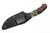 Half Face Blades - Disaster Breacher - Polished Multilayered Acid Etched 3V Blade, Ram horns, Brass & Natural Micarta Pin Stripping, Arizona Jade Tru-Stone Split, Desert Ironwood, Mosaic Pins, Copper Lanyard Pin, Textured Grip
