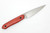 Bald Man Knife & Tool - Forager - 3.4" Nitro-V Fixed Blade W/ Burnt Orange Burlap Handle & Black Kydex Sheath