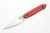 Bald Man Knife & Tool - Forager - 3.4" Nitro-V Fixed Blade W/ Burnt Orange Burlap Handle & Black Kydex Sheath