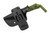 Bald Man Knife & Tool - L.P. 1 - 2.25" Magnacut Steel Fixed Blade W/ Green Zombie Grip-X Handle & Black Kydex Sheath