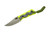 Bald Man Knife & Tool - L.P. 1 - 2.25" Magnacut Steel Fixed Blade W/ Hi-Vis & Silver Glitter Grip-X Handle & Carbon Fiber Kydex Sheath