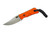 Bald Man Knife & Tool - L.P. 1 - 2.25" Magnacut Steel Fixed Blade W/ Blaze Orange Grip-X Handle & Black Kydex Sheath