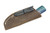 Black Bird Blades - Integral Bolster Twist - 2.5" 80crv2 steel fixed W/ White & Black Grip-X SpacerW/ G-10 & Buckeye Burl Handle