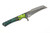 Lex Rex Customs - Midsize Shard - 3.5" 80crv2 Steel Fixed Knife W/ Green & Teal Grip-x W/ Black & Copper Tru-Stone Handle 