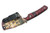 Lex Rex Customs - EDC Kestrel - 2" 80crv2 Steel Fixed Knife W/ Red & Black Grip-X W/ Black & Copper Tru-Stone Handle 