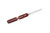 Lex Rex Customs - Mini Deathstick - 2" Damasacus Steel Fixed Knife W/ Red & Black Grip-X W/ White & Copper Tru-Stone & Red Liners Handle
