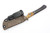 Lex Rex Customs - EDC Goblin - 2.4" 80crv2 Steel Fixed Knife W/ Black Resin W/ Black & Copper Tru-Stone & Maple Burl Handle 