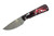 Ice Age Blades - JS1 - 3.2" Magnacut Steel Fixed Knife W/ Black/Red/White Paint Splatter 6061 Anodized Aluminum Handle 