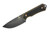 Ice Age Blades - Mammoth Hunter - 4" CPM3V Steel Fixed Knife W/ Textured Black & Tan Richlite Paper Micarta Handle 