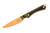 Ice Age Blades - Slim Scout - 3" AEB-L Copper Cerakote Steel Fixed Knife W/ Black & Tan Richlite Paper Micarta Handle 
