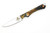 Ice Age Blades - Slim Scout - 3" AEB-L Steel Fixed Knife W/ Yellow Burl Micarta W/ Red Liners Handle 
