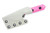 Tactical Pterodactyl Knives - Mini Camper - 1.75" CPM 154 Fixed Blade W/ Pink G10 Handle & Grey Kydex Sheath