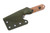 Tactical Pterodactyl Knives - Mini Bowie - 1.75" CPM 154 Tigerstripe Cerakote Fixed Blade W/ Natural Micarta Handle & OD Green Kydex Sheath