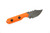Tactical Pterodactyl Knives - Mini Bowie - 1.75" CPM 154 Fixed Blade W/ Blaze Orange G-10 Handle & Grey Kydex Sheath