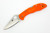Spyderco Knives - Delica 4 - 2.9" VG-10 Steel Folding Pocket Knife w/ Textured Orange FRN Handle