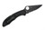 Spyderco Knives - Delica 4 Lightweight - 2.9" VG-10 Partially Serrated Steel Folding Pocket Knife w/ Textured Black FRN Handle