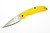 Spyderco Knives - Native Chief Lightweight - Salt Edition - 4" Magnacut Serrated Steel Folding Pocket Knife w/ Yellow Textured FRN Handle