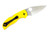 Spyderco Knives - Native 5 Lightweight - Salt Edition - 4" Magnacut Serrated Serrated Steel Folding Pocket Knife w/ Yellow Textured FRN Handle