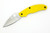 Spyderco Knives - UK Penknife - Salt Edition - 3" Magnacut Steel Folding Pocket Knife w/ Yellow Textured FRN Handle