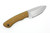 Battle Horse Knives - Slug - 01 Steel Fixed Blade w/ Natural Canvas Micarta W/ Green Liners Handle