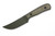 Very Good Knife Company - Heritage - 3.75" AEB-L Green Cerakote Fixed Blade W/ Green Line Camo Canvas Micarta Handle