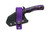 The Wizard Forge - Wharn-Gnome - 2" Black Stonewash AEB-L Fixed Blade W/ Purple & Brass Resin Handle and Black Kydex Sheath W/ Purple Straps
