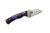 The Wizard Forge - Wharn-Gnome - 2" Black Stonewash AEB-L Fixed Blade W/ Purple & Brass Resin Handle and Black Kydex Sheath W/ Purple Straps