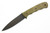 Dave Wenger Blades - Nimrod - 5" Magnacut Fixed Blade W/ Sculpted OD Green Micarta W/ Light Tan Pins - Kydex Sheath