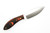 LT Wright Knives Small Northern Hunter - AEB-L Steel - High Saber Grind - Black & Orange Burl - Matte