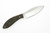 LT Wright Knives Small Northern Hunter - AEB-L Steel - High Saber Grind - Green Canvas Micarta Handles W/ Orange G-10 Liners W/ Mountain Finish
