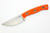 Microtech - Akris - 3.7" Stonewash M390MK Steel fixed Blade W/ Ember G-10 Handle & Dark Chocolate Leather Sheath
