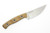 Microtech - Akris - 3.7" Stonewash M390MK Steel fixed Blade W/ Dark Earth G-10 Handle & Dark Chocolate Leather Sheath