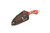 Toros Knife & Tool - Jellybean - 1.75" 4116 Steel Fixed Blade W/ Orange & White Epoxy Handle & Brown Leather Sheath