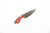 Toros Knife & Tool - Jellybean - 1.75" 4116 Steel Fixed Blade W/ Orange & White Epoxy Handle & Brown Leather Sheath