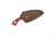 Toros Knife & Tool - Jellybean - 1.75" 4116 Steel Fixed Blade W/ Red & White Epoxy Handle & Brown Leather Sheath
