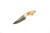 Toros Knife & Tool - Jellybean - 1.75" 4116 Steel Fixed Blade W/ Orange & White Epoxy Handle & Brown Leather Sheath - 2