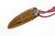 Toros Knife & Tool - Bear Claw - 2.1875" N690 Steel Fixed Blade W/ Black, White, & Orange Camo Epoxy & Brown Leather Sheath 