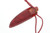 Toros Knife & Tool - Bear Claw - 2.1875" N690 Steel Fixed Blade W/ Red & Orange Stabilized Wood & Red Leather Sheath 