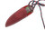 Toros Knife & Tool - Bear Claw - 2.1875" N690 Steel Fixed Blade W/ Green, Purple, & Yellow Dyed Stabilized Wood & Red Leather Sheath 