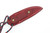 Toros Knife & Tool - Bear Claw - 2.1875" N690 Steel Fixed Blade W/ Green, Purple, & Yellow Dyed Stabilized Wood & Red Leather Sheath 