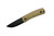Knafs Knives - Lulu -2.95" Black Magnacut Steel Fixed Blade W/ Green Micarta Handle W/ Red Liners