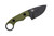 The Wizard Forge - Mogwai Gremlin - 2.25" Black Stonewash 14C28N Fixed Blade W/ OD Green G-10 Handle and Black Kydex Sheath