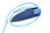 Toros Knife & Tool - Bear Claw - 2.1875" N690 Steel Fixed Blade W/ Blue & white Epoxy & Blue Leather Sheath 