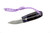 Toros Knife & Tool - Bear Claw - 2.1875" N690 Steel Fixed Blade W/ Purple Epoxy & Red Leather Sheath 