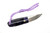 Toros Knife & Tool - Bear Claw - 2.1875" N690 Steel Fixed Blade W/ Purple Epoxy & Red Leather Sheath 