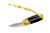 Toros Knife & Tool - Bear Claw - 2.1875" N690 Steel Fixed Blade W/ Purple & Yellow Epoxy & Green Leather Sheath 
