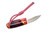 Toros Knife & Tool - Bear Claw - 2.1875" N690 Steel Fixed Blade W/ Red & Purple Epoxy & Red Leather Sheath 